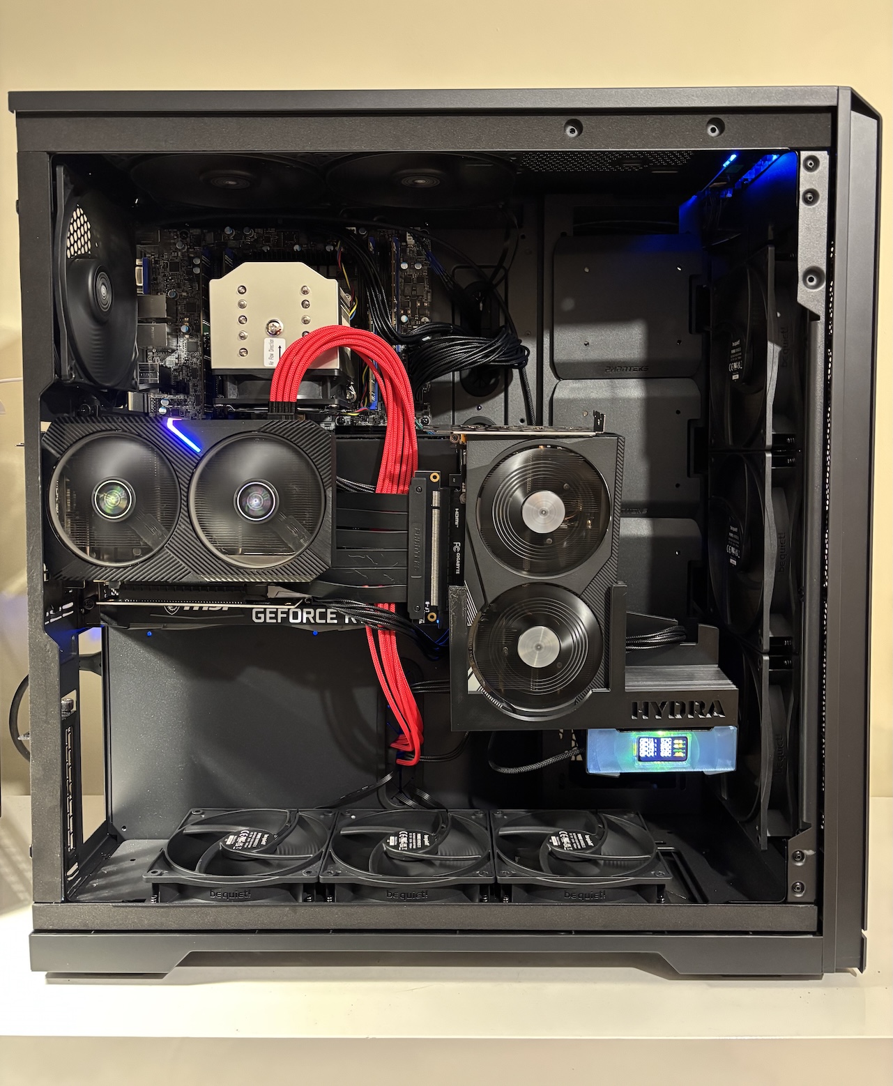 PC case with 4 RTX 3060s