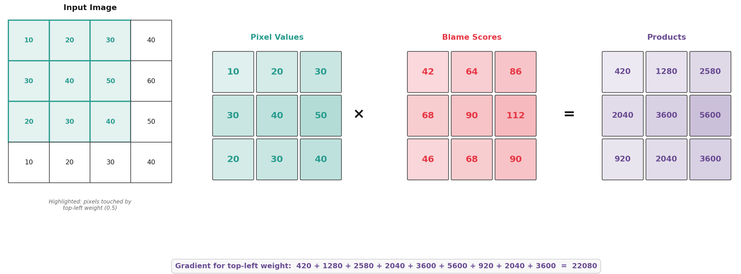 computing the gradient for a single weight